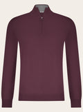 Half-zip trui van wol | Bordeaux