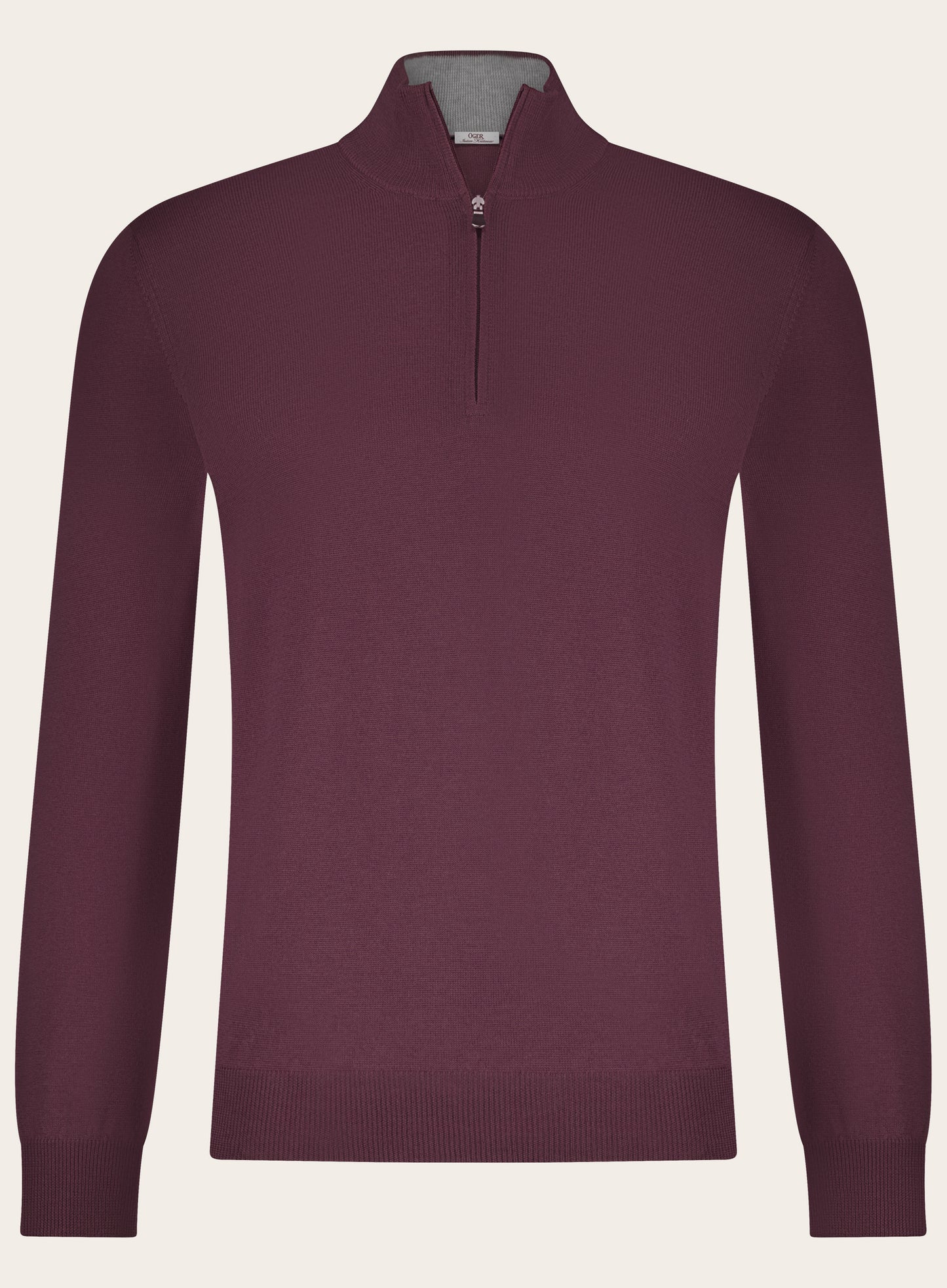 Half-zip trui van wol | Bordeaux