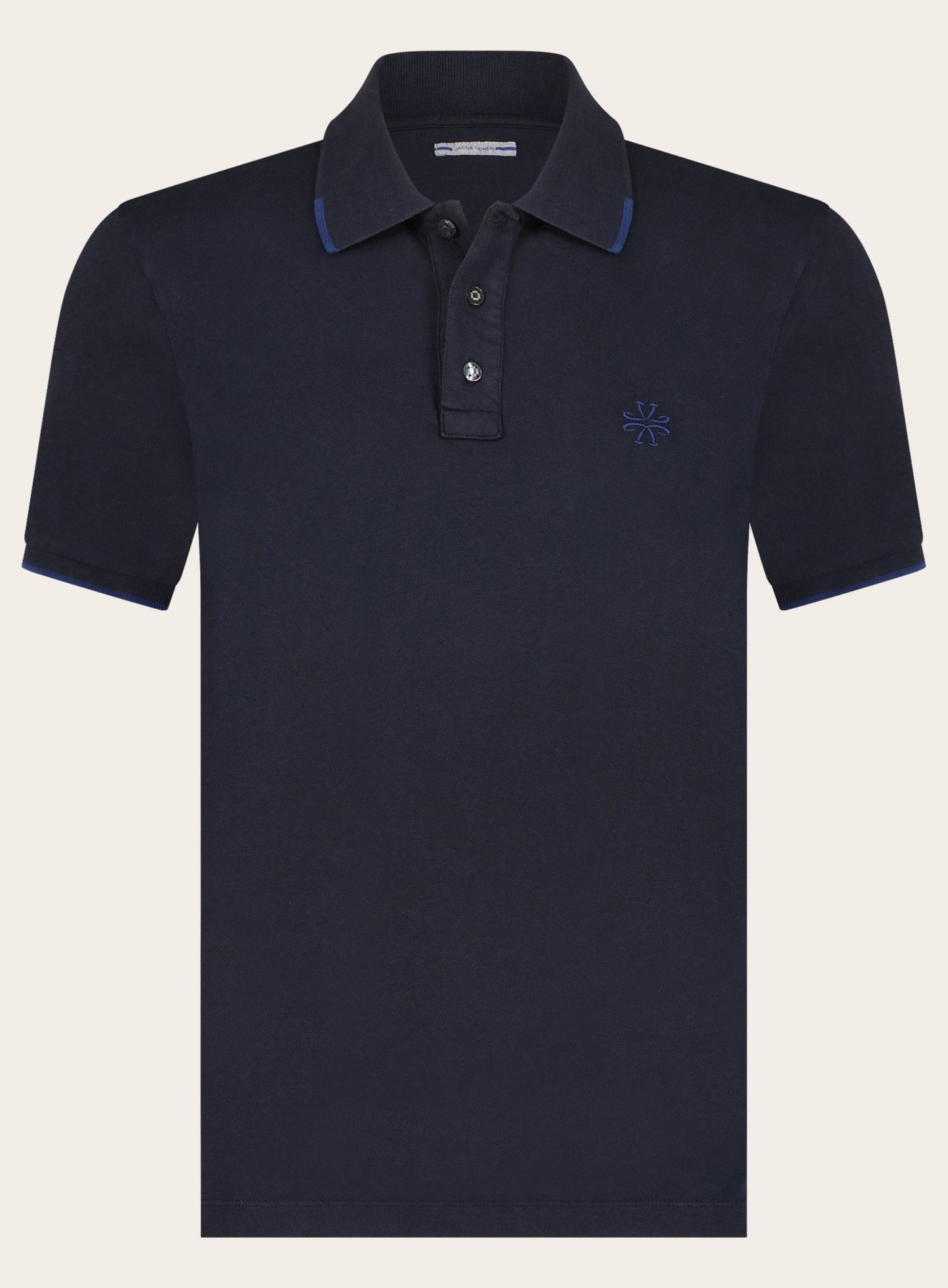 Regular-fit piqué polo | BLUE NAVY