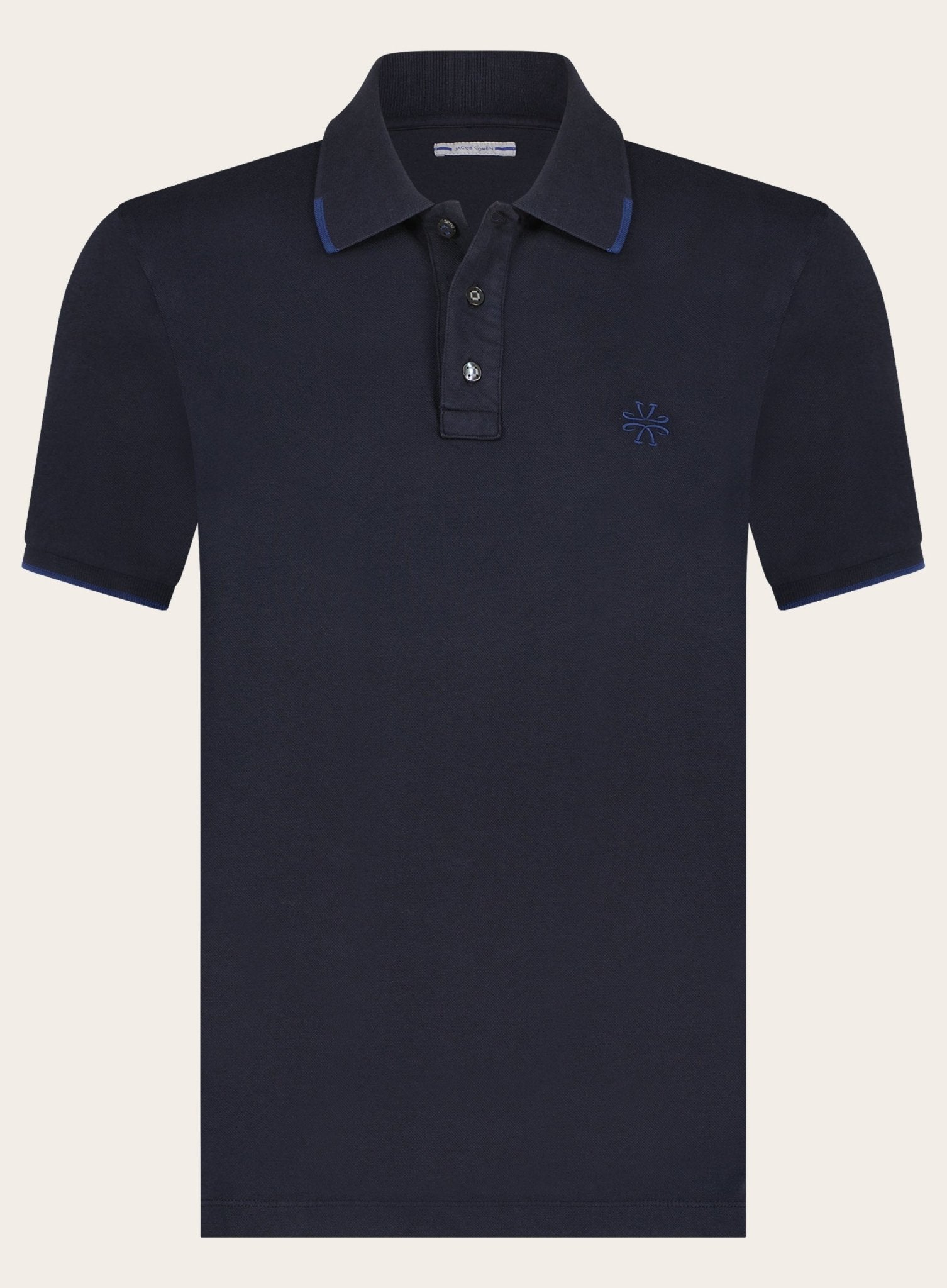 Regular-fit piqué polo | BLUE NAVY