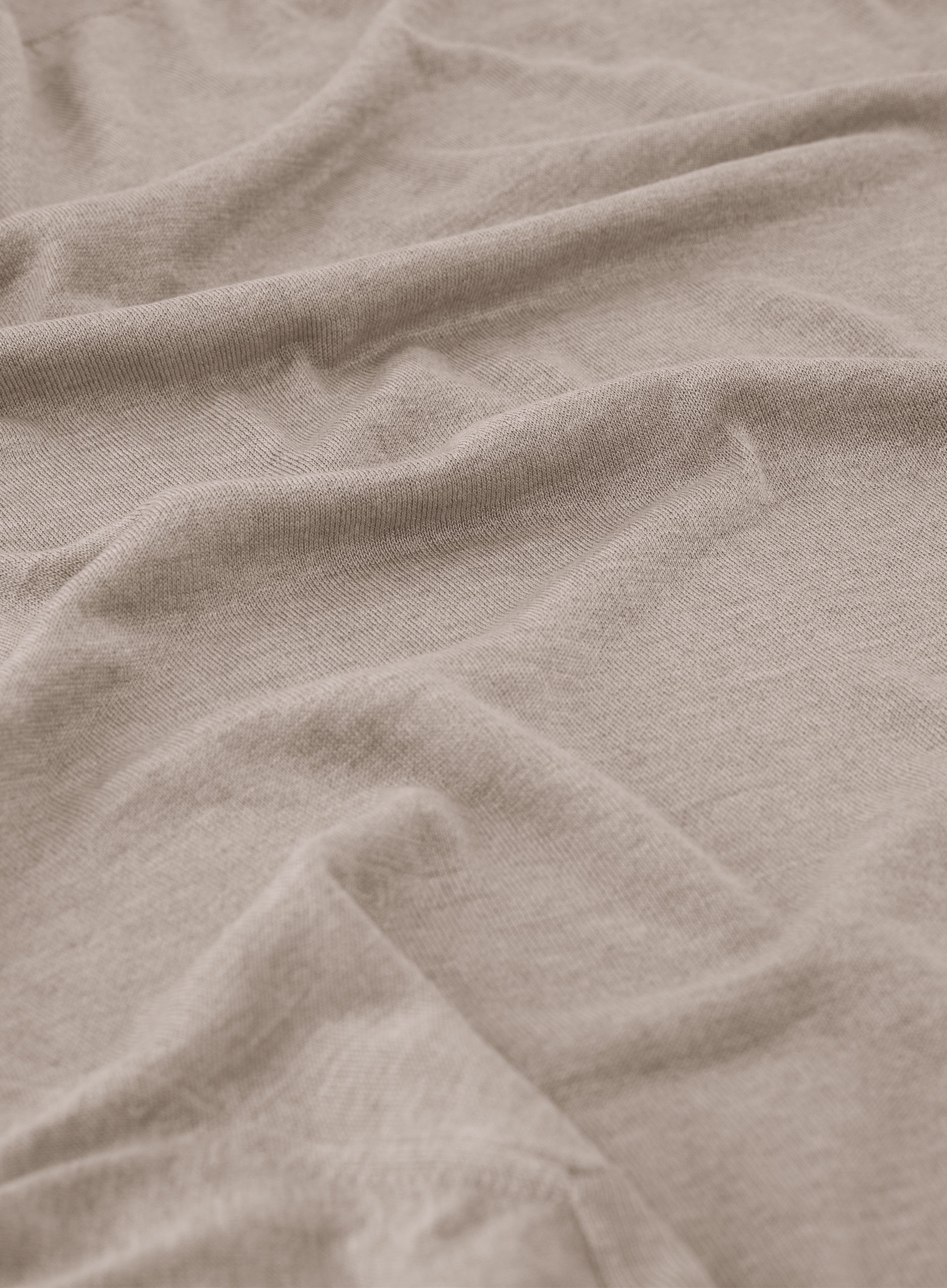 T-shirt van zijde | Beige