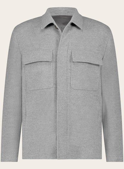 Overshirt van wol en cashmere | Grijs