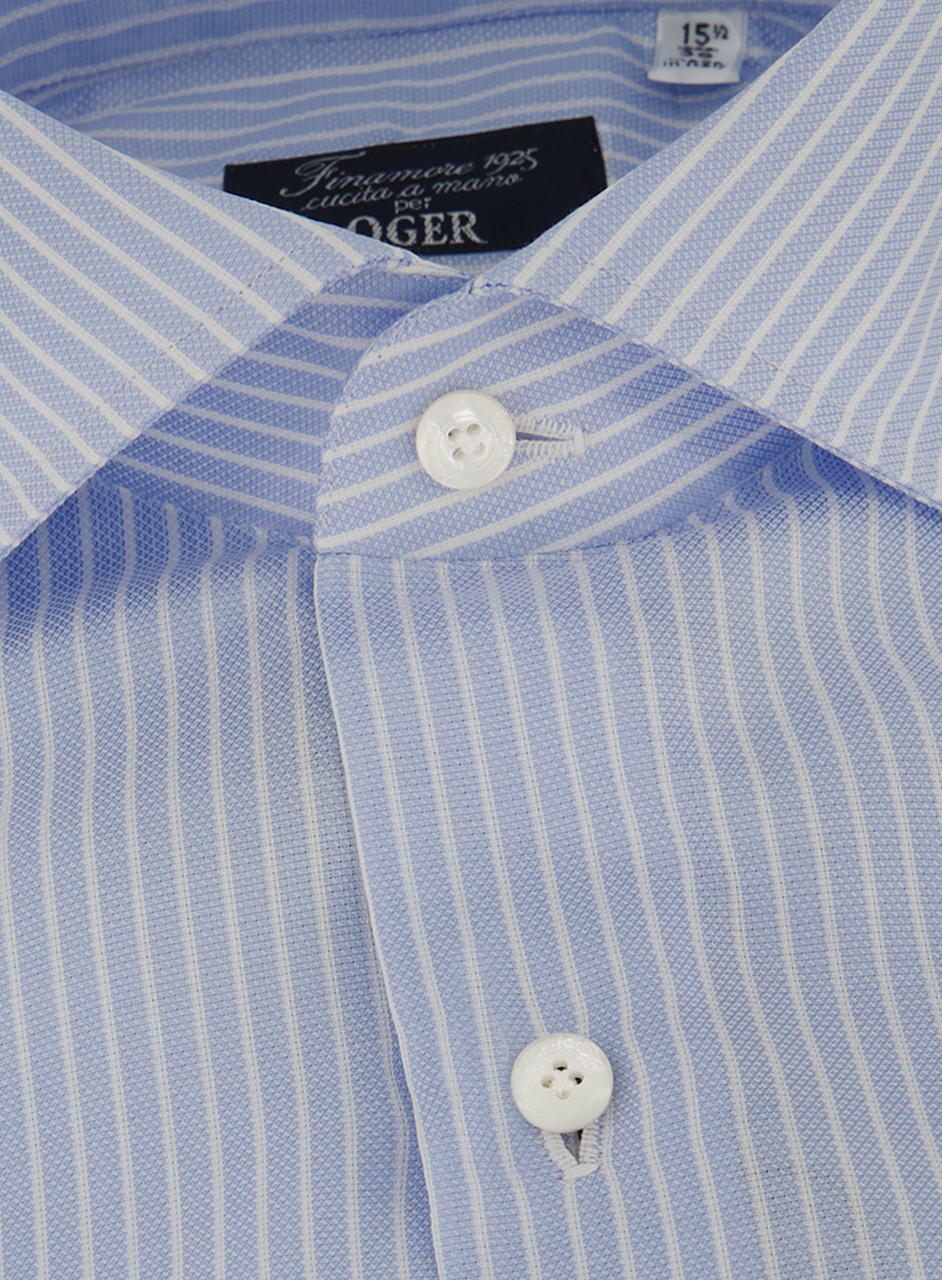 Gestreept Napoli royal oxford shirt  | L.Blauw