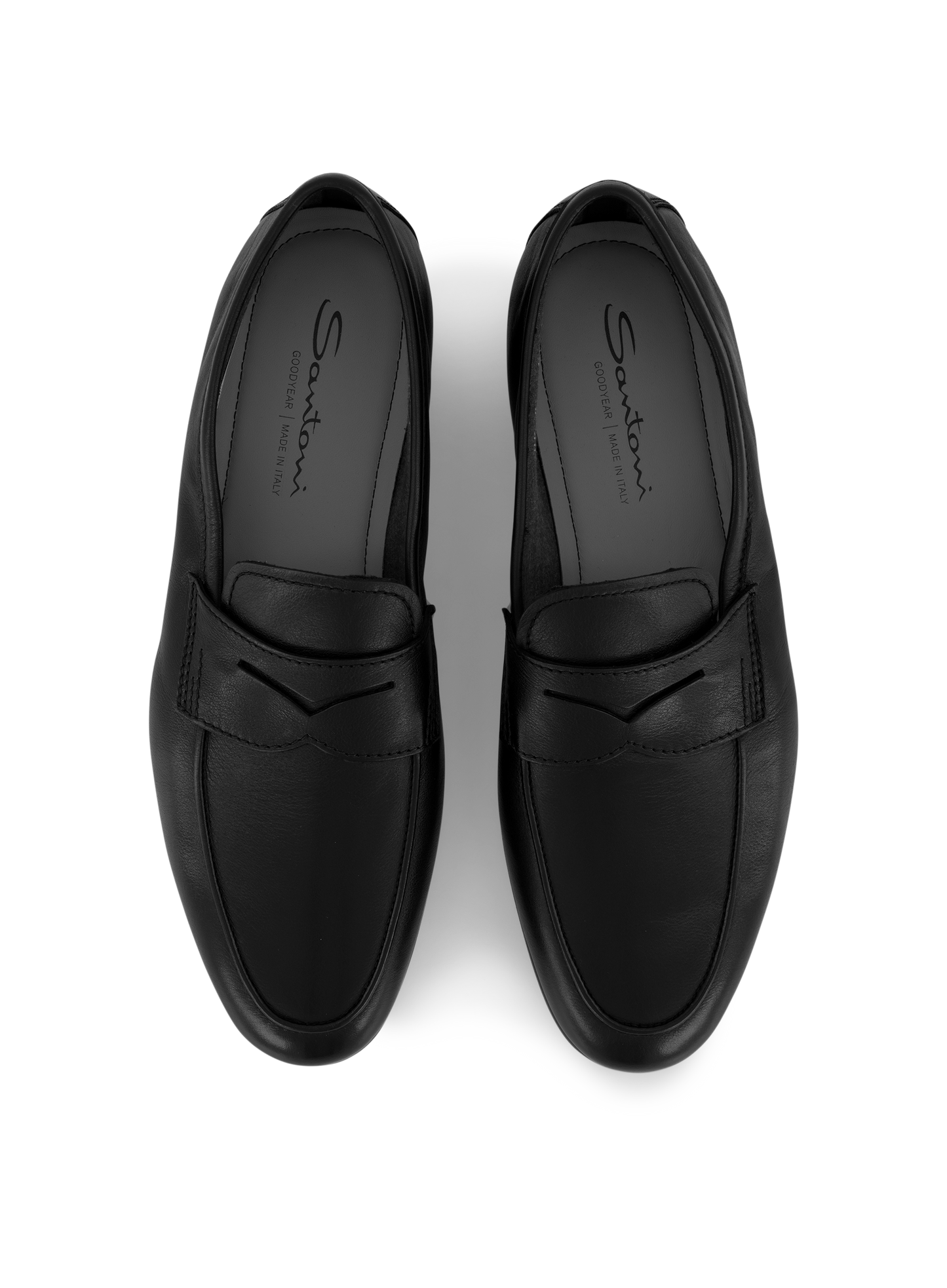 Penny loafers van leer | Zwart