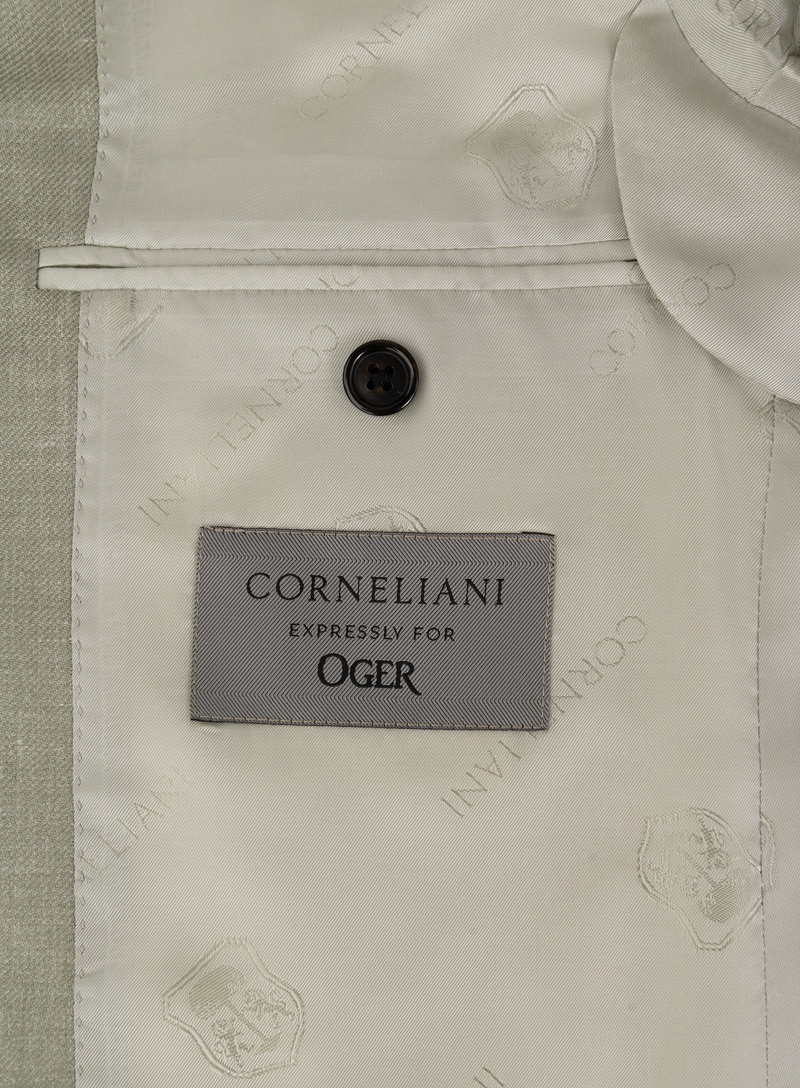 Suit of virgin wool, silk and linen