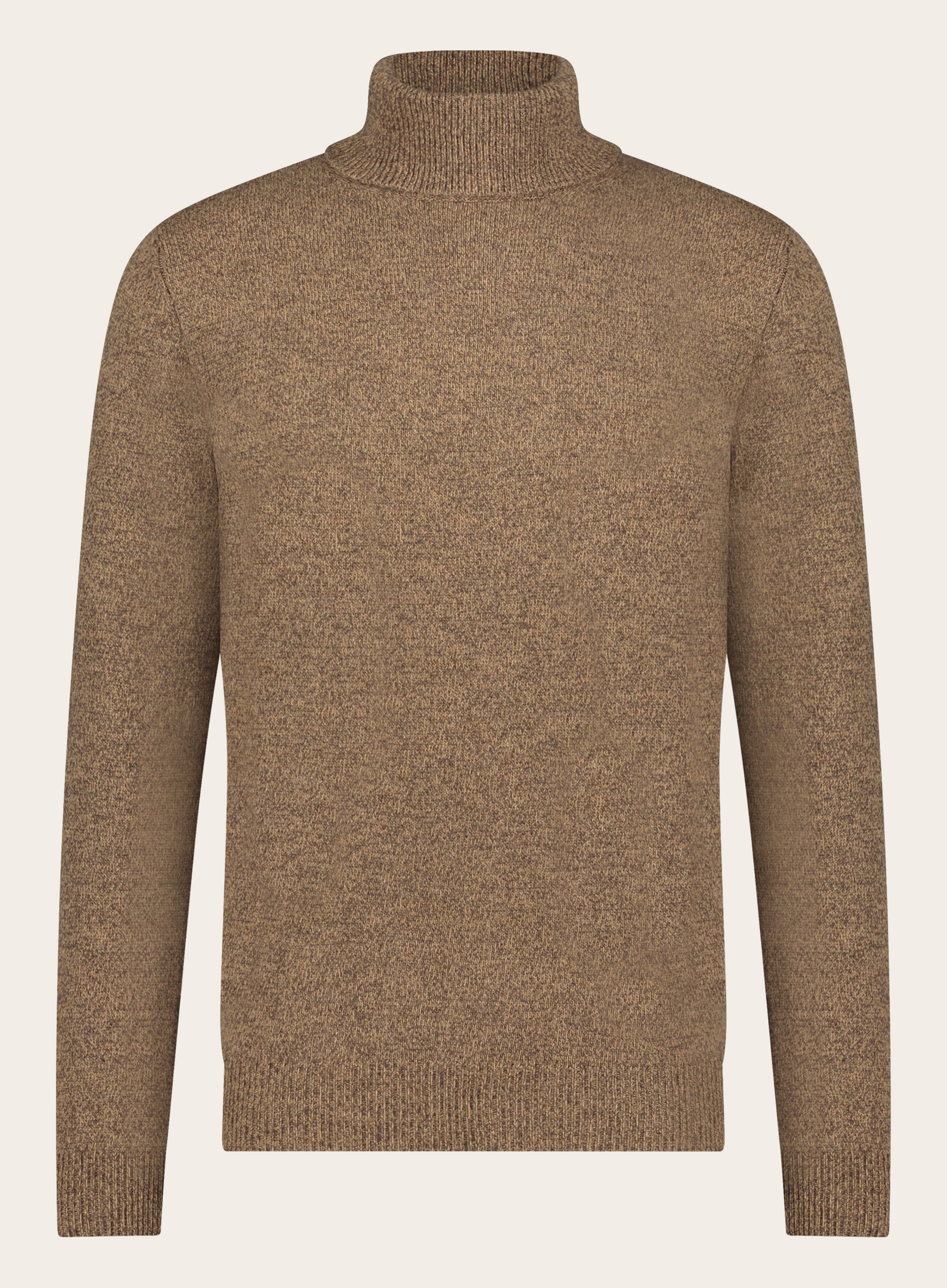 Slim-fit coltrui van cashmere | Bruin