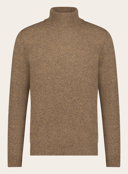 Slim-fit coltrui van cashmere | Bruin