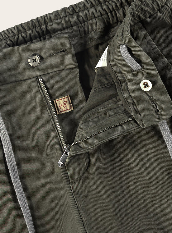 Slim-fit Carraciolo pantalon van katoen | Licht Taupe