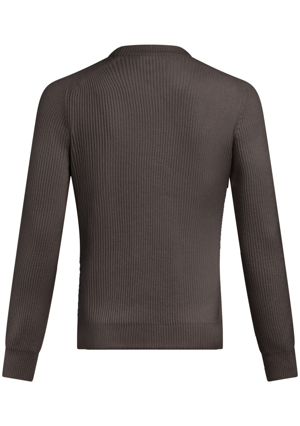 Corduroy crewneck van wol en cashmere | TAUPE