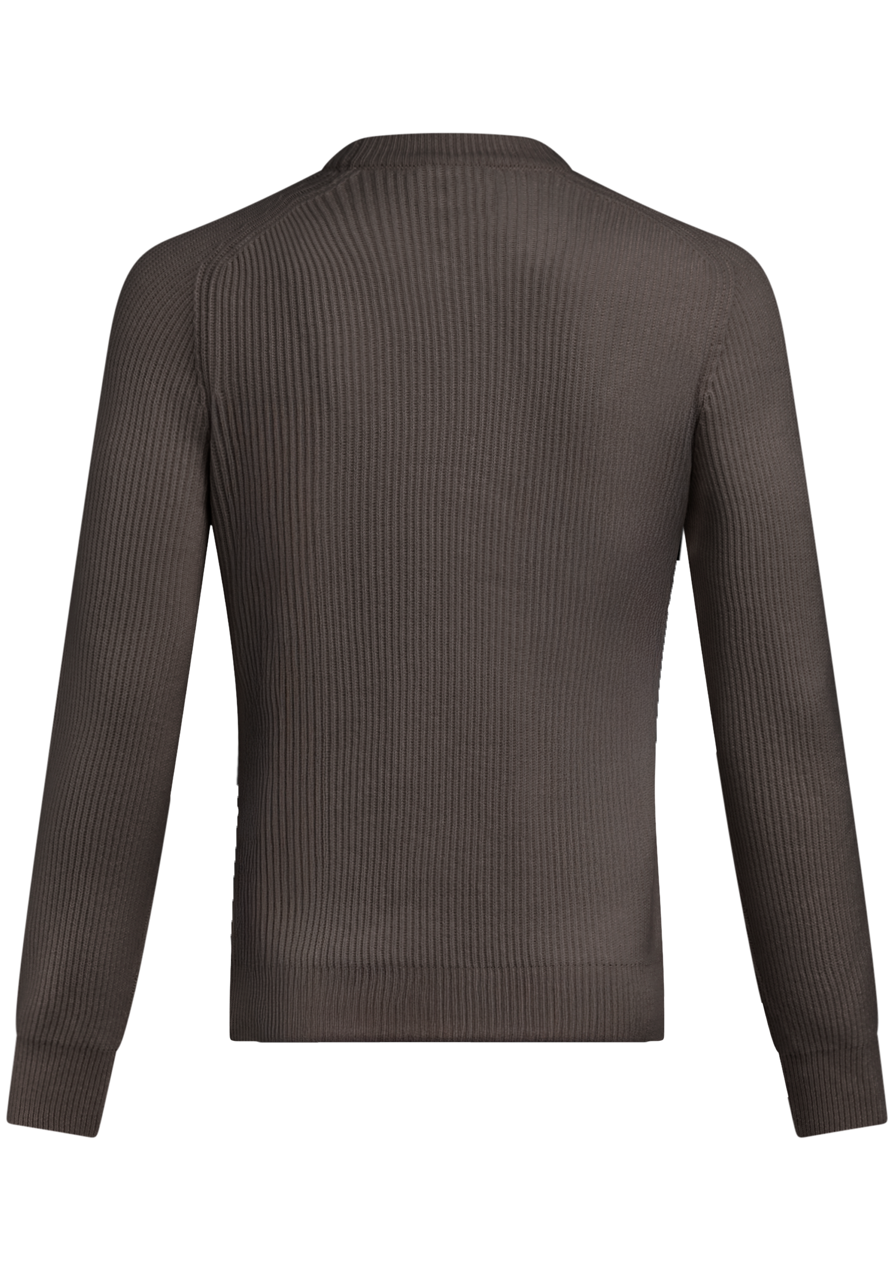 Corduroy crewneck van wol en cashmere | TAUPE