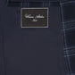 Handgemaakt geruit jasje van cashmere | BLUE NAVY