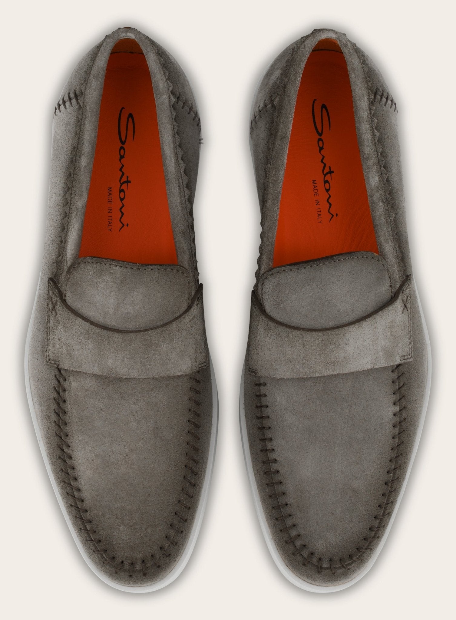 Penny loafers van suède | TAUPE