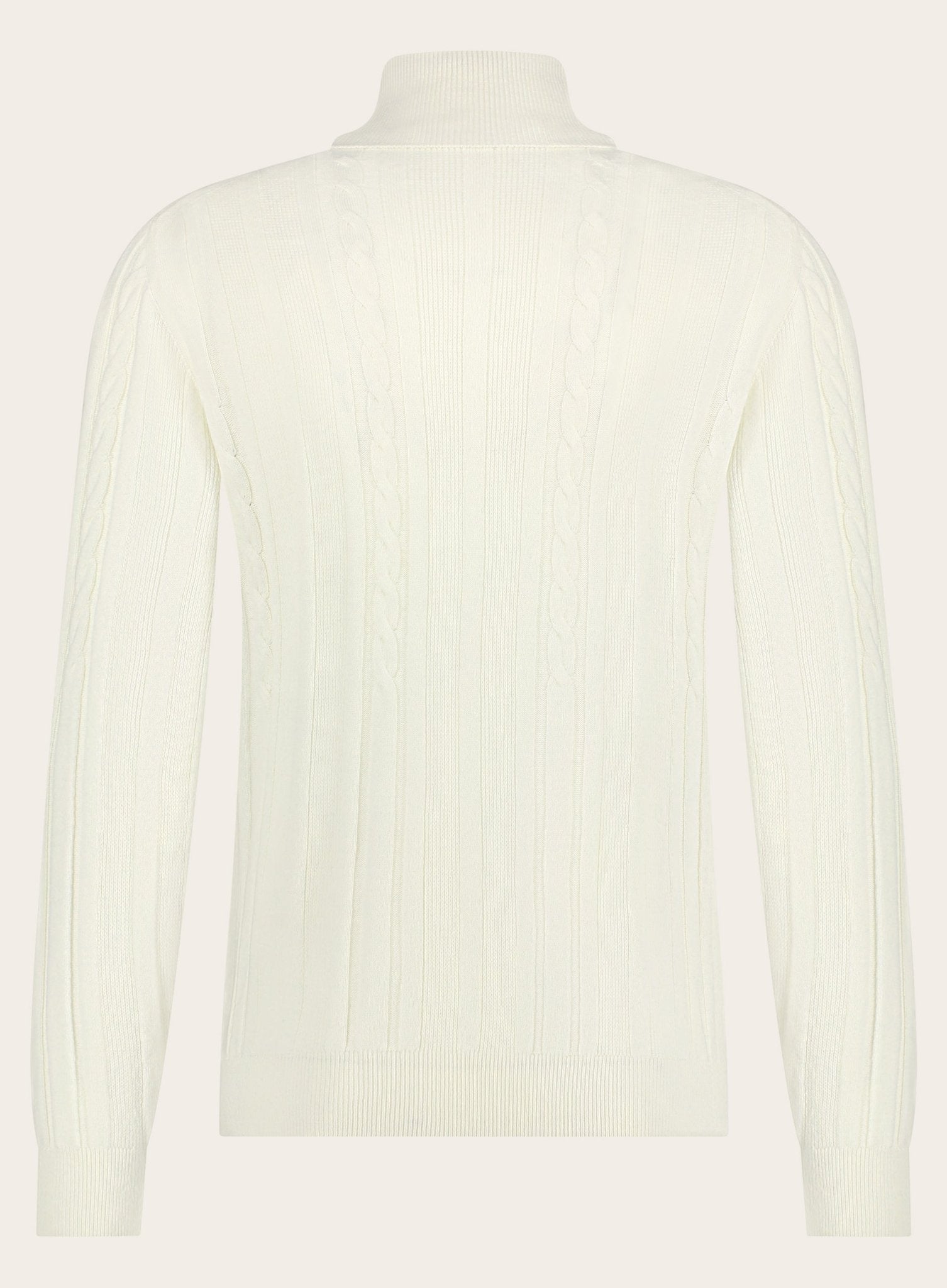 Kabelgebreide coltrui van cashmere | Wit