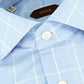 Prince of wales shirt van katoen | Blauw