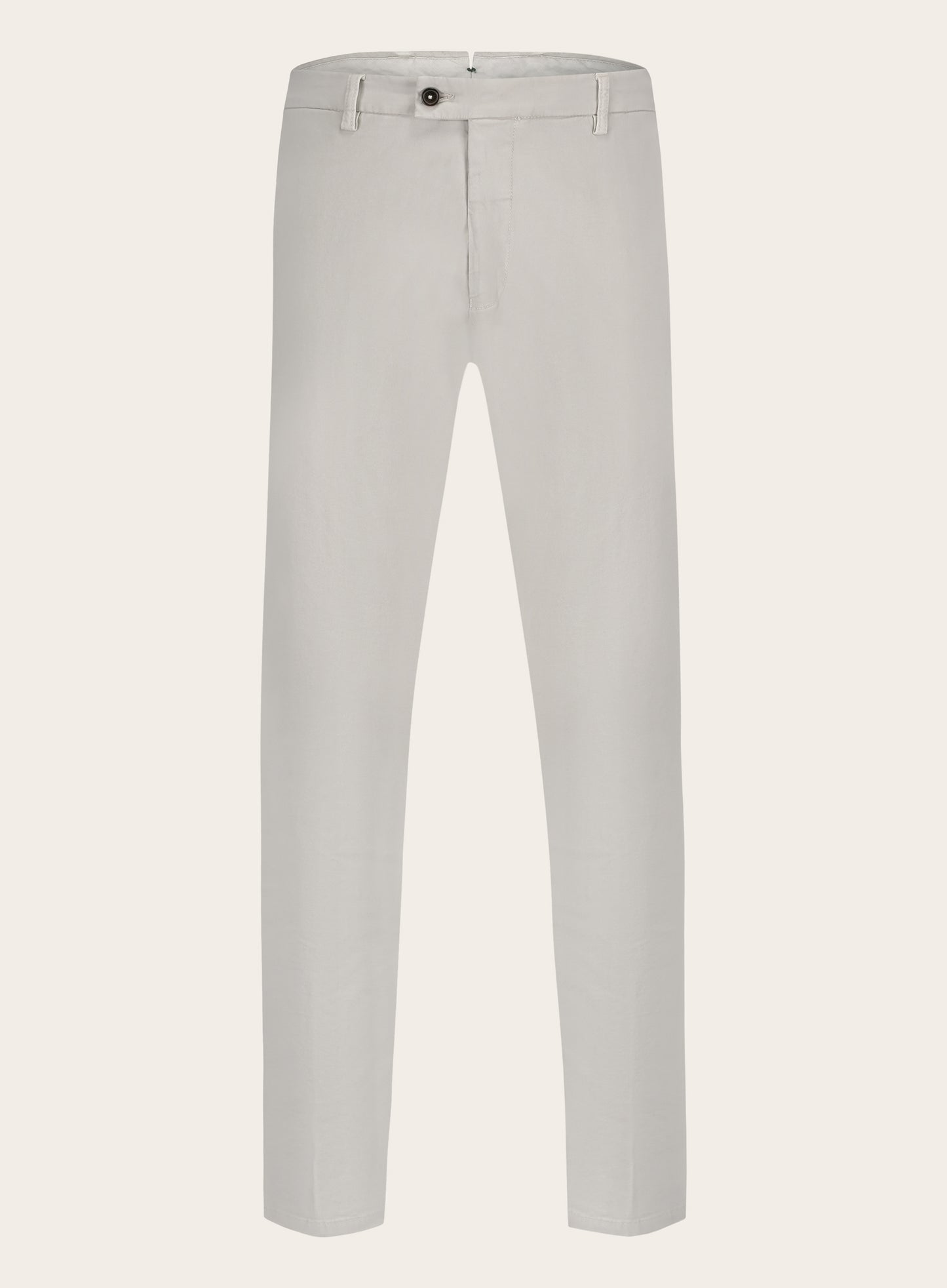 Pantalon van katoen en elastaan | Beige