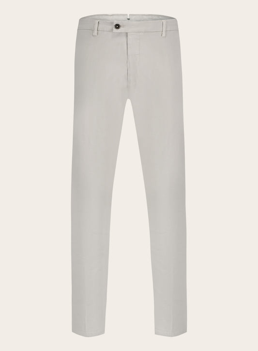 Pantalon van katoen en elastaan | Beige