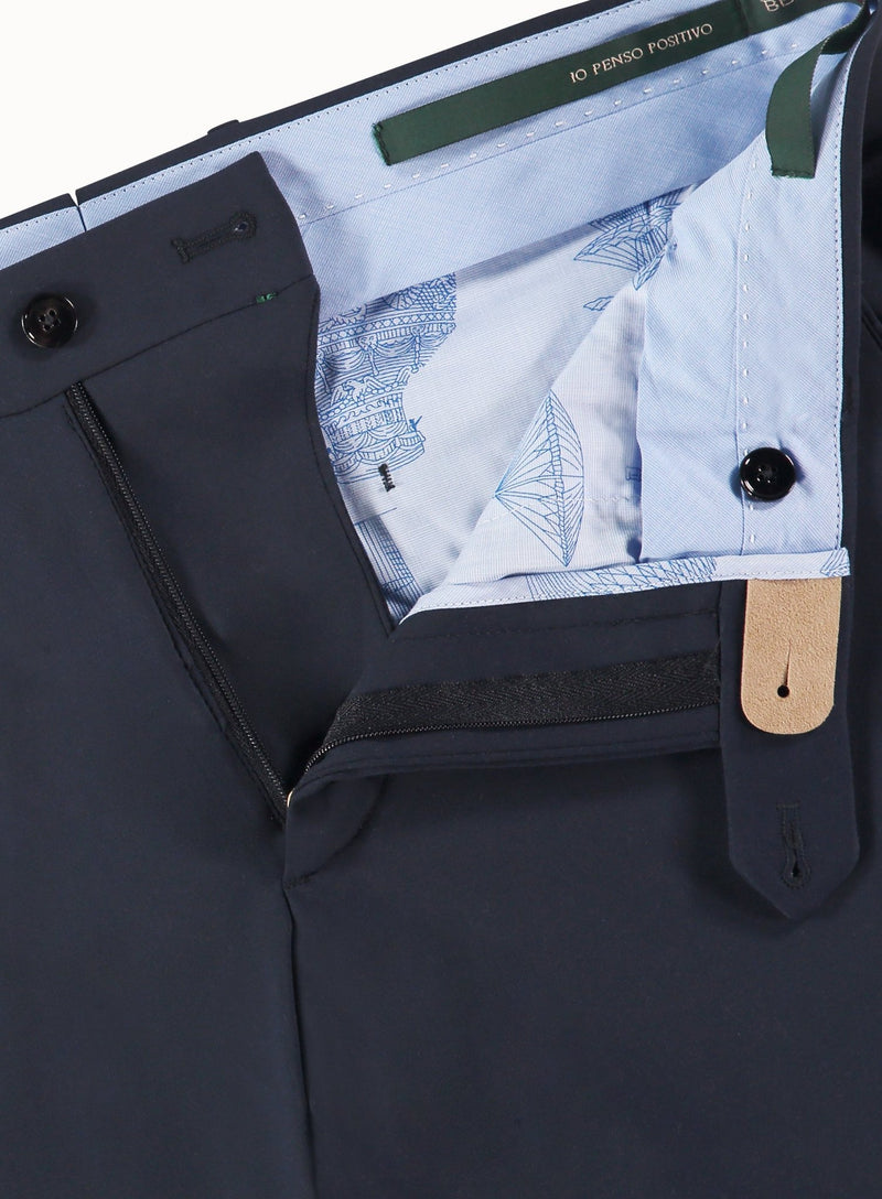 Slim-fit jersey pantalon | FULL_WIDTH | BLUE NAVY