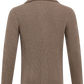 Knitted cardigan van scheerwol | Beige Melee