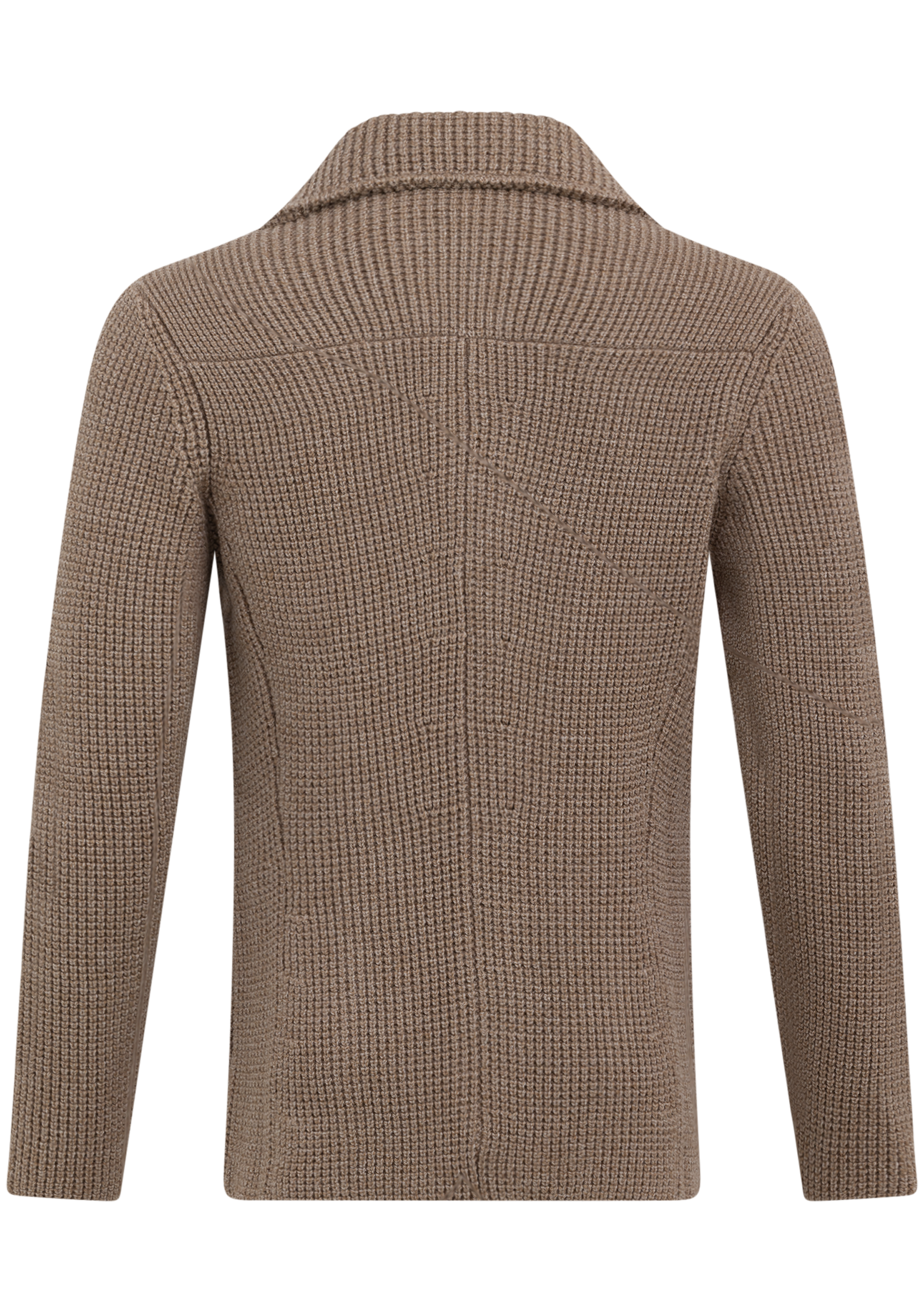 Knitted cardigan van scheerwol | Beige Melee