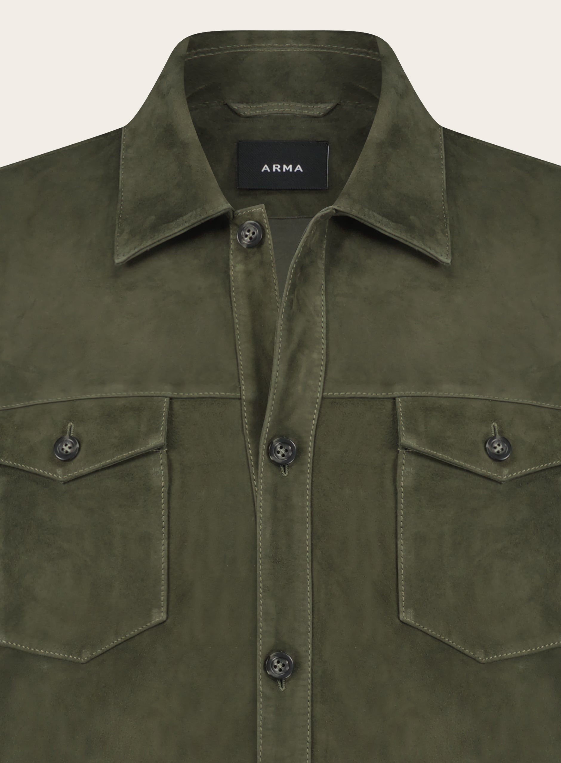Dex overshirt van suėde | Groen