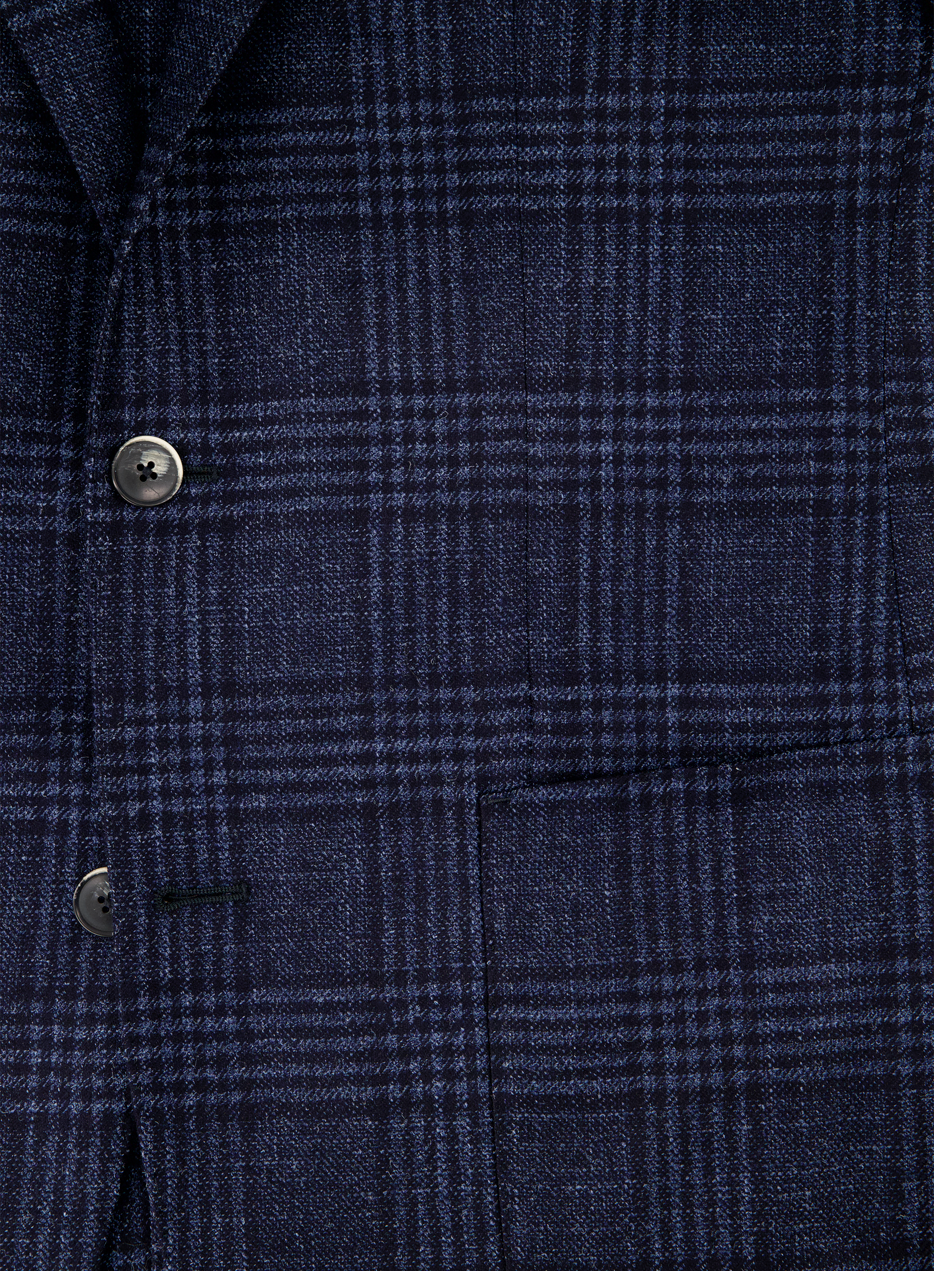Glenchek jasje van wol, zijde en cashmere | FULL_WIDTH | BLUE NAVY