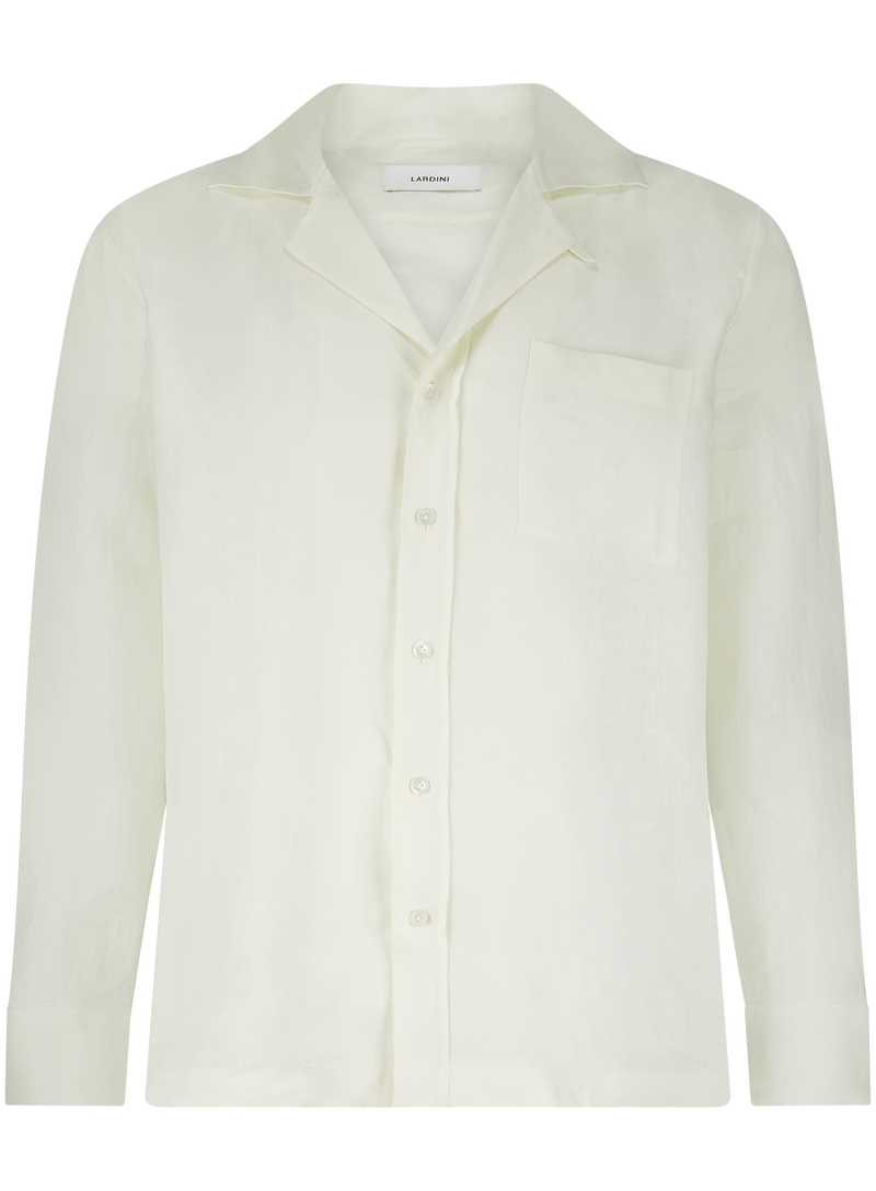 Off-white linen overhemd