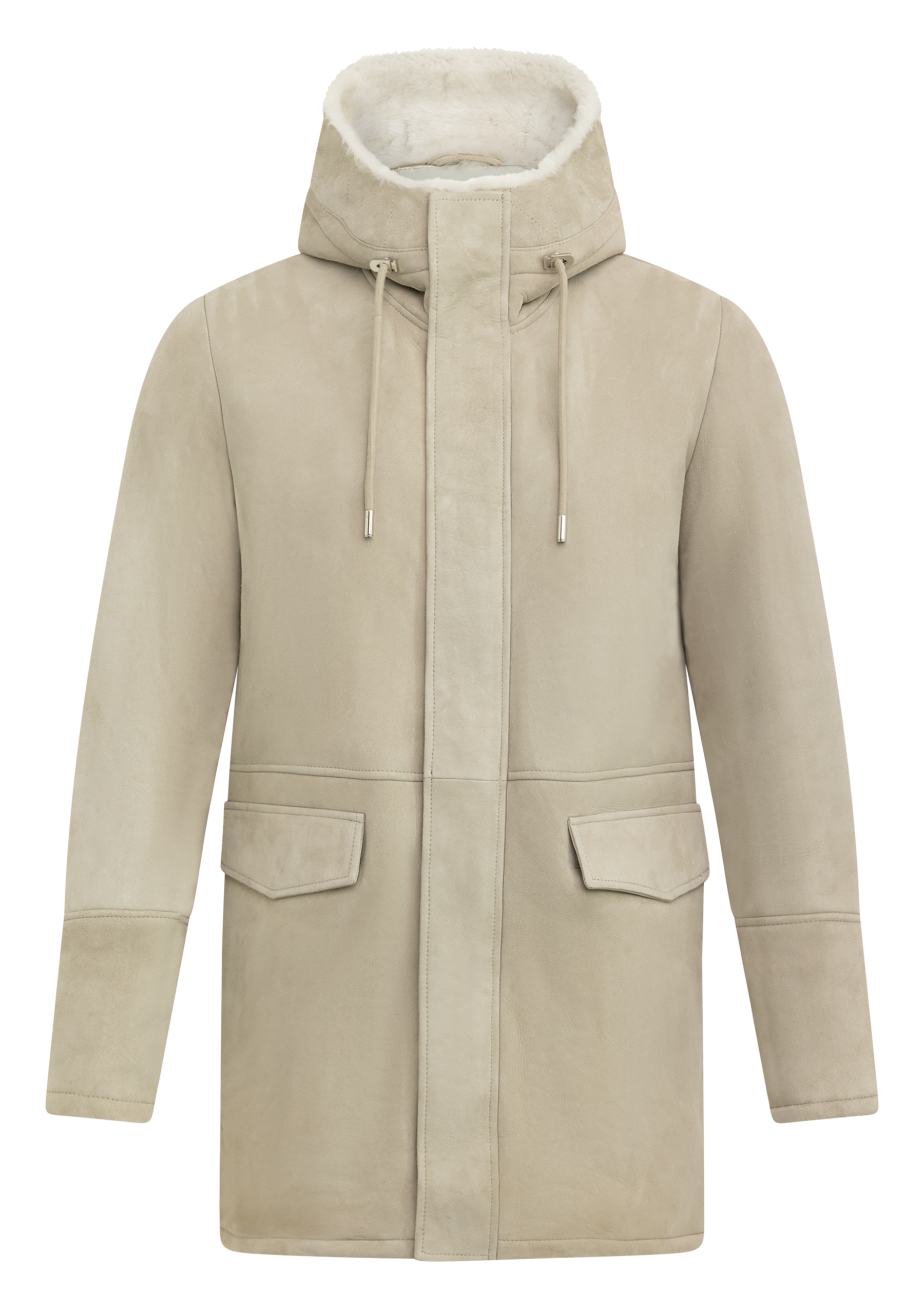 Shearling jas van suede | FULL_WIDTH | L.Beige