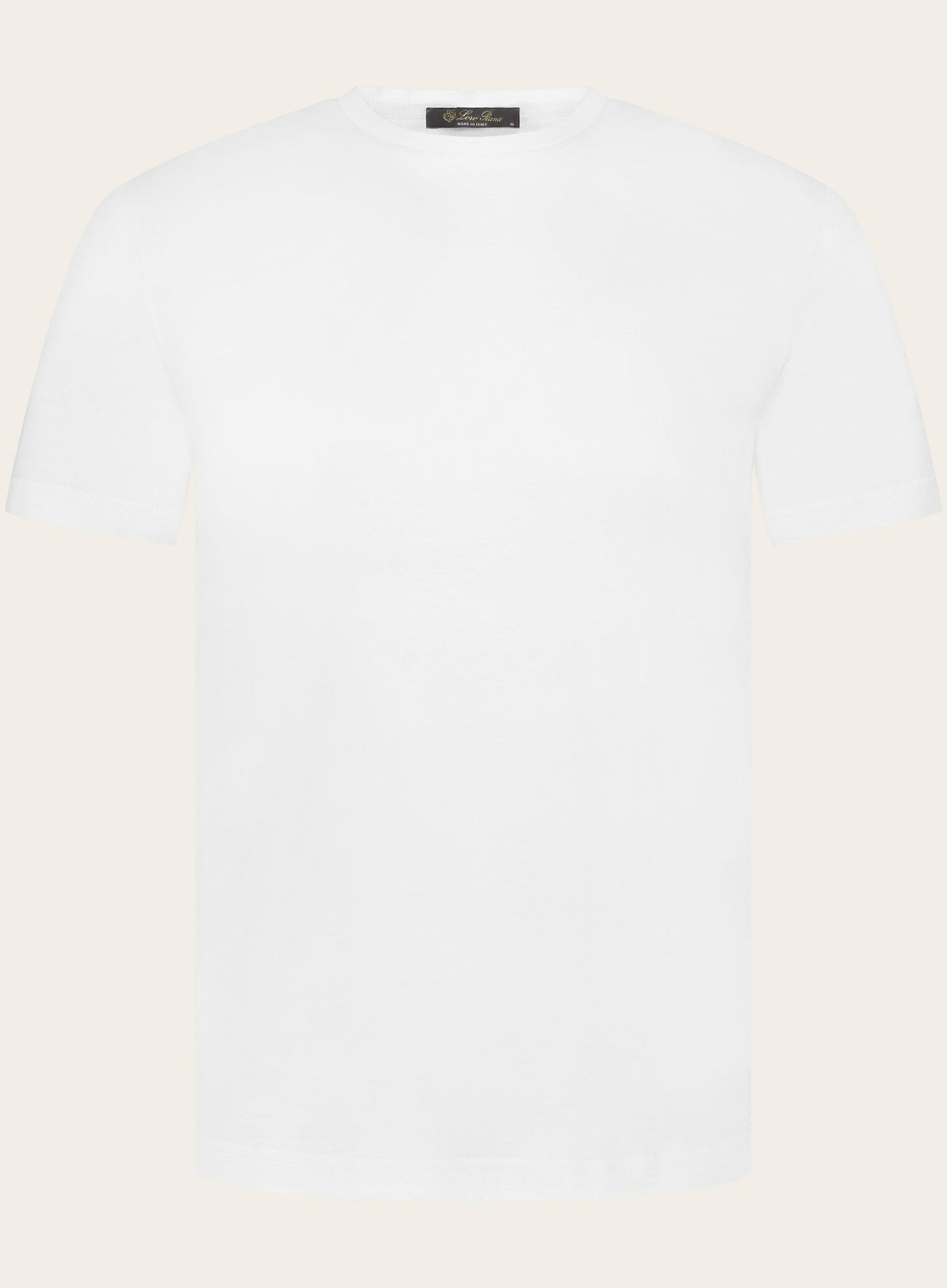 T-shirt van zijde en katoen | Wit