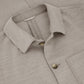 Shirt jacket van wol | Beige