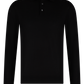 Polo van cashmere en zijde | Zwart