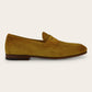 Penny loafers van suède | Geel