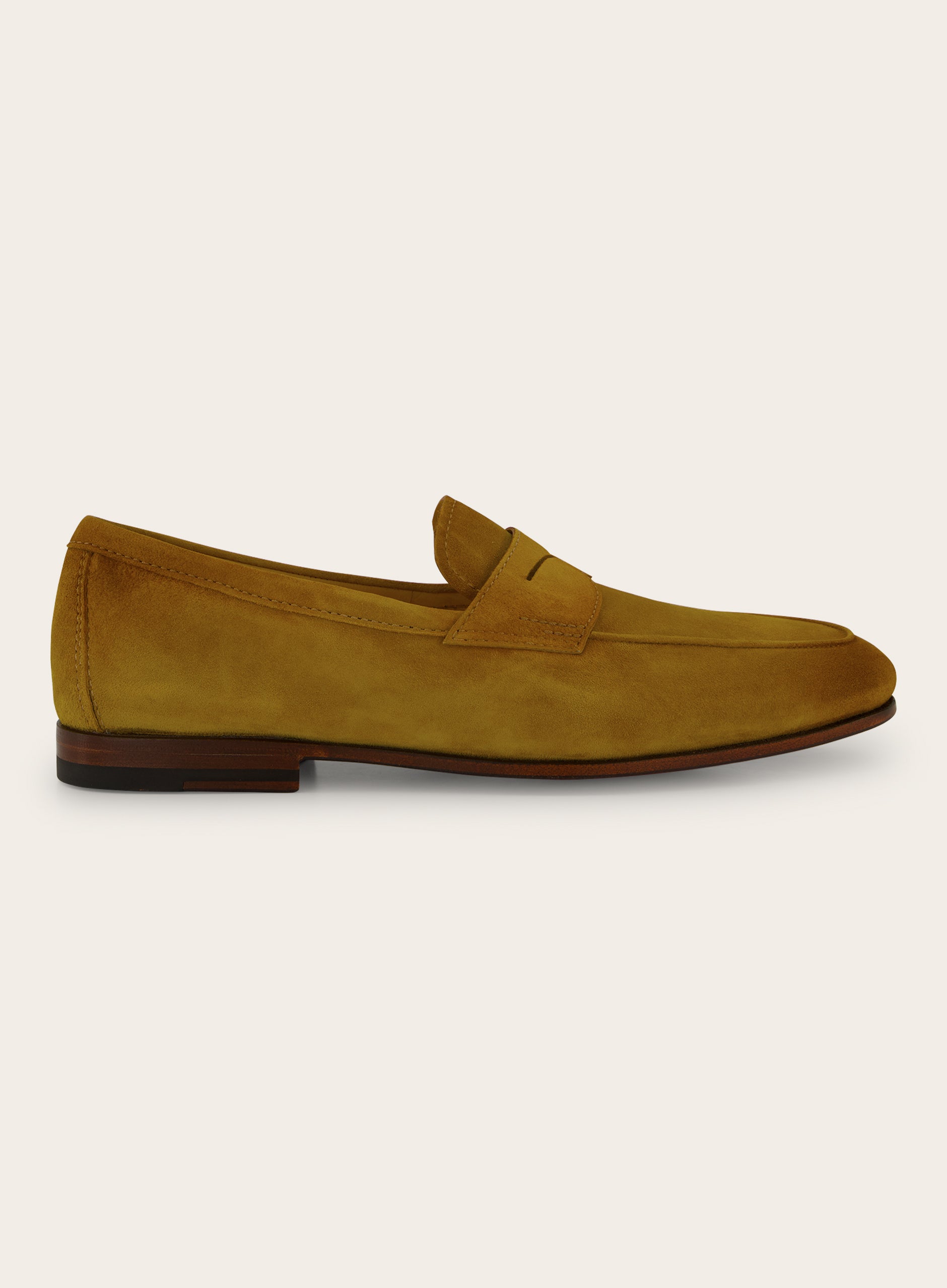 Penny loafers van suède | Geel