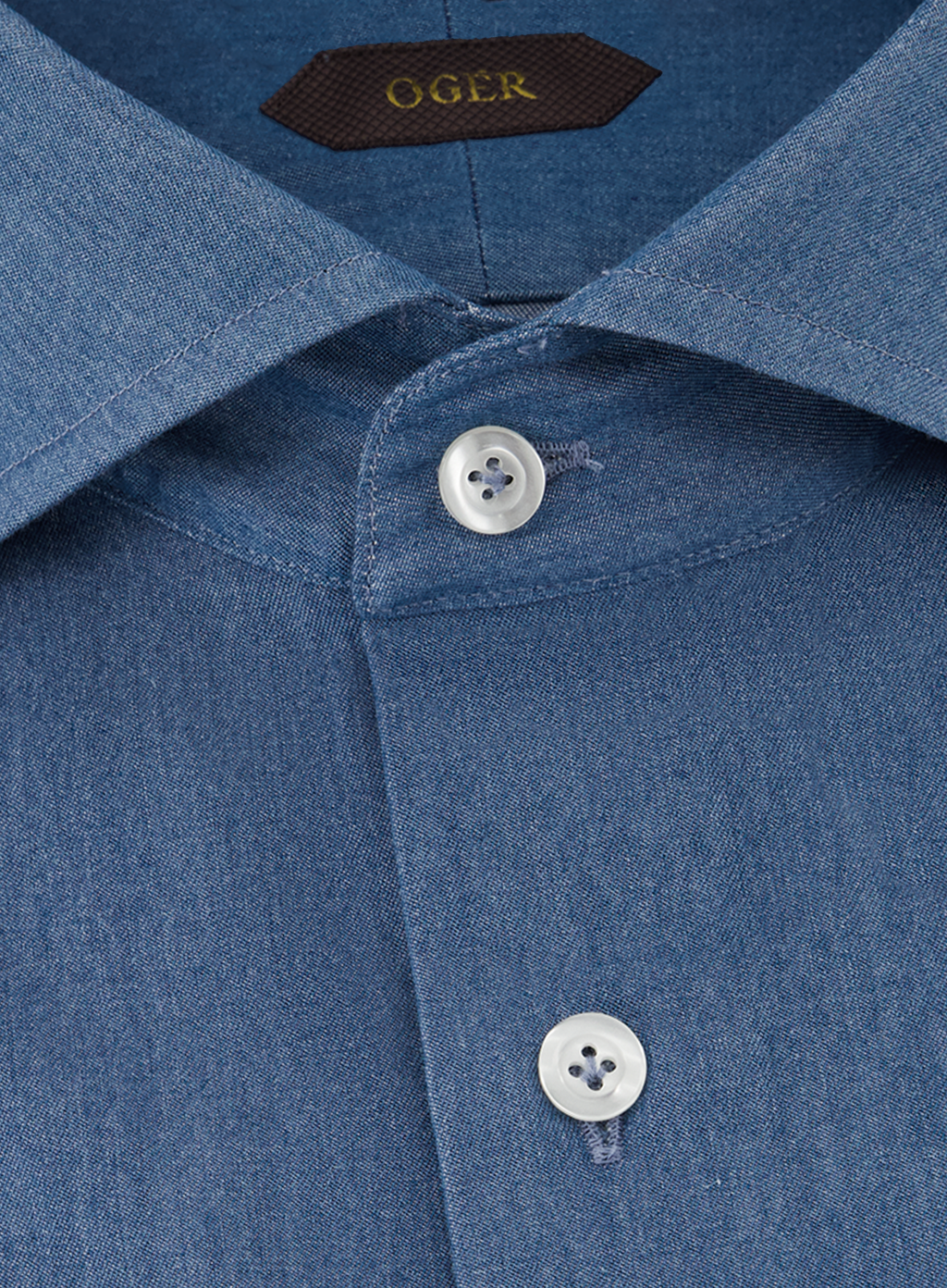 Denim shirt van katoen | FULL_WIDTH | DARK.BLUE DENIM