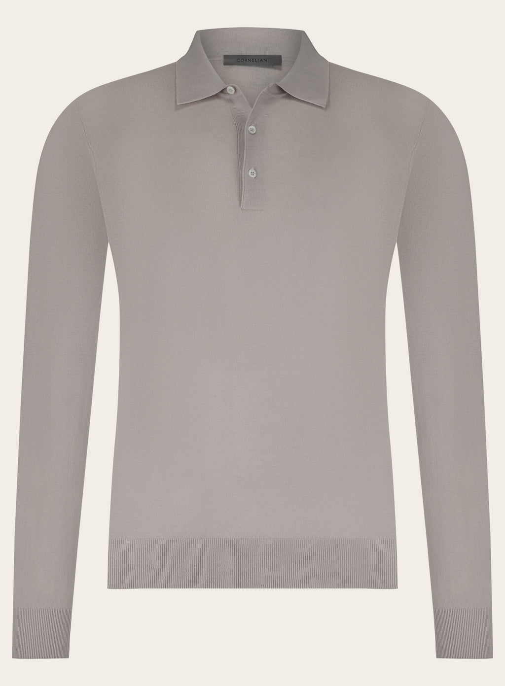 Poloshirt van cashmere en zijde | Beige