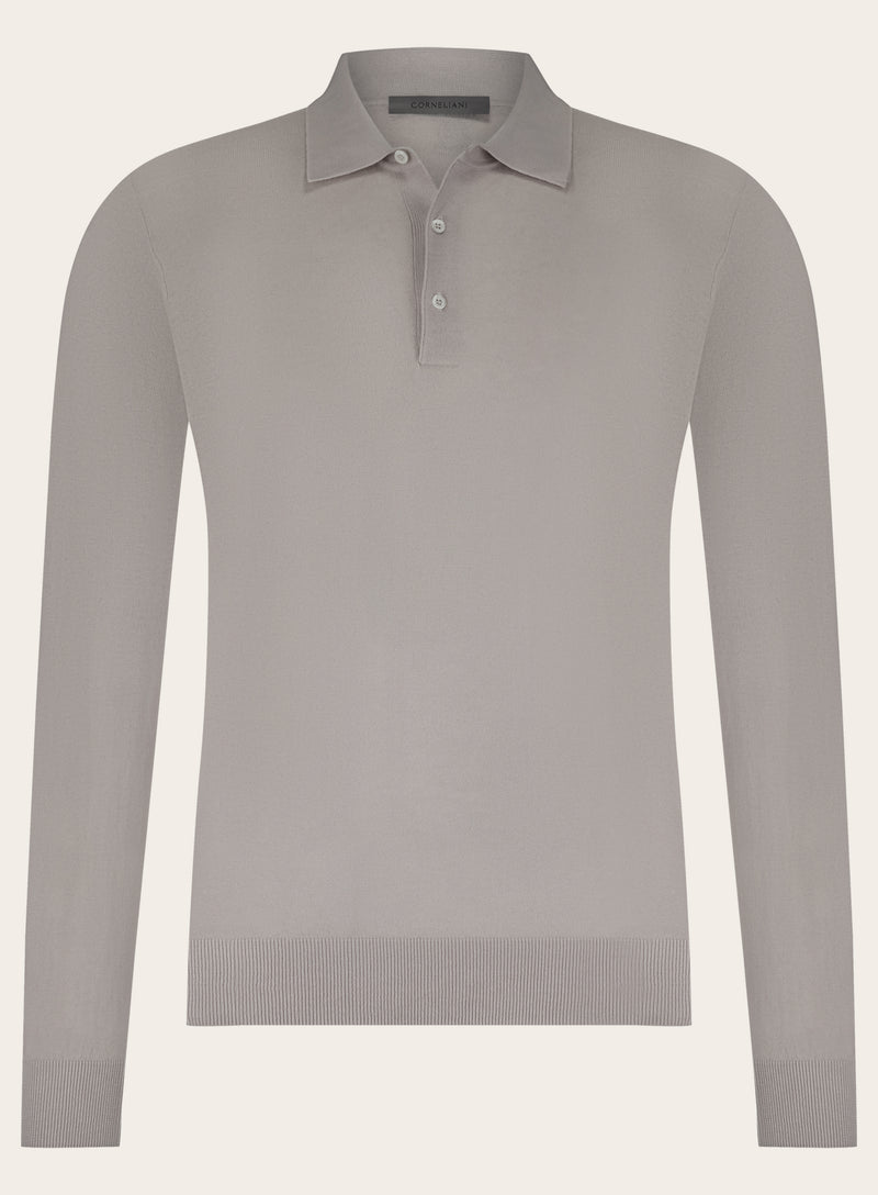 Poloshirt aus Kaschmir und Seide