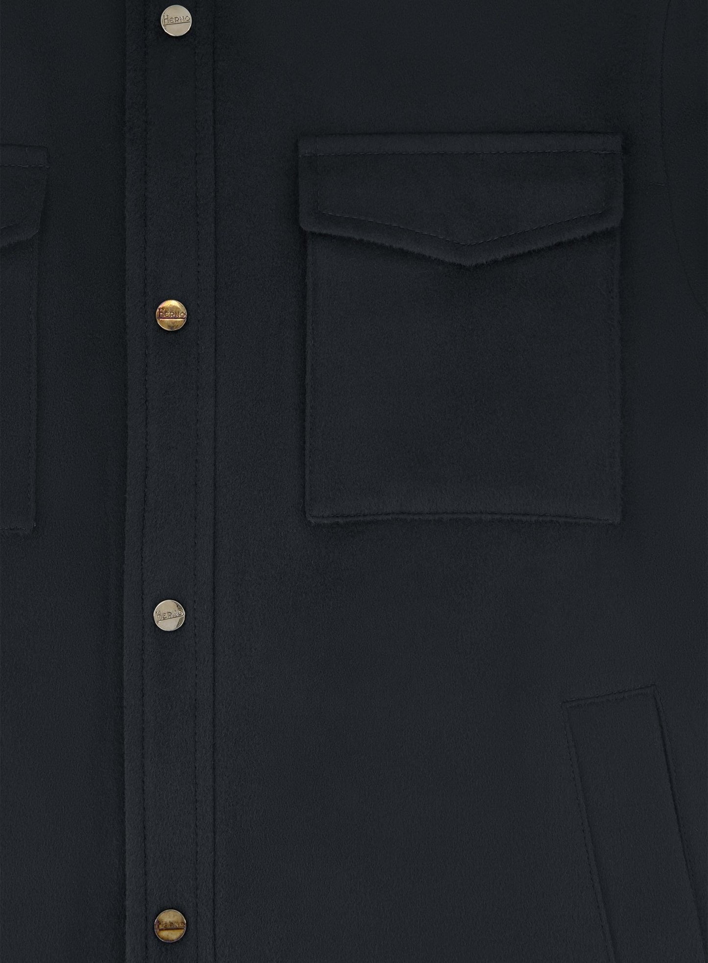 Overshirt van wol en cashmere | BLUE NAVY