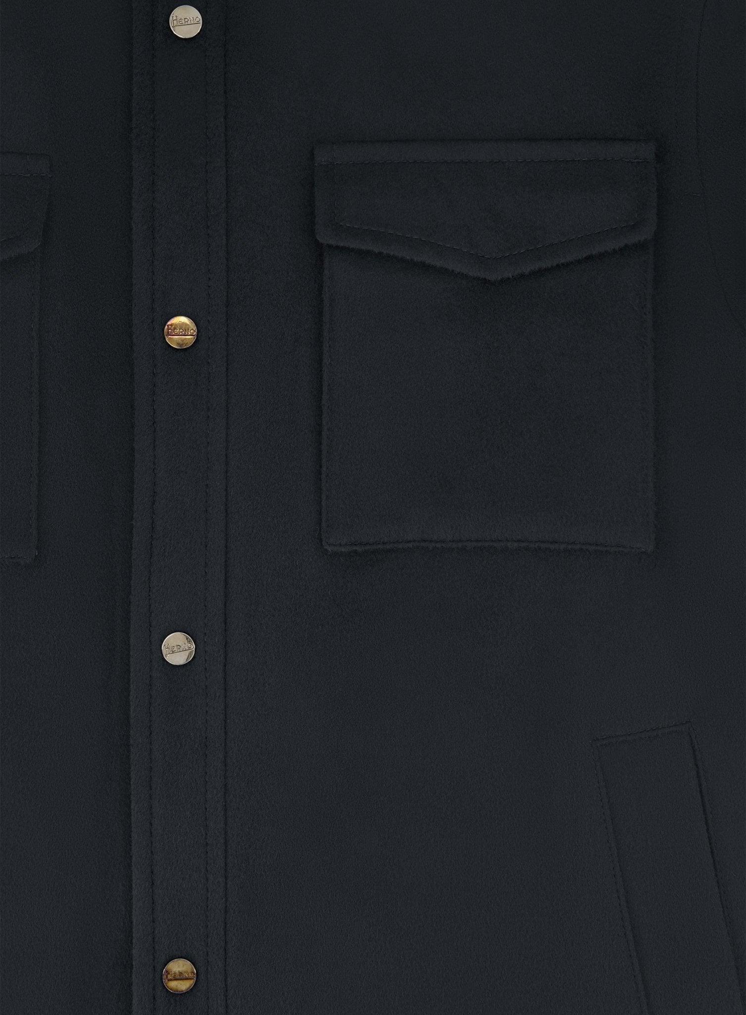 Overshirt van wol en cashmere | BLUE NAVY