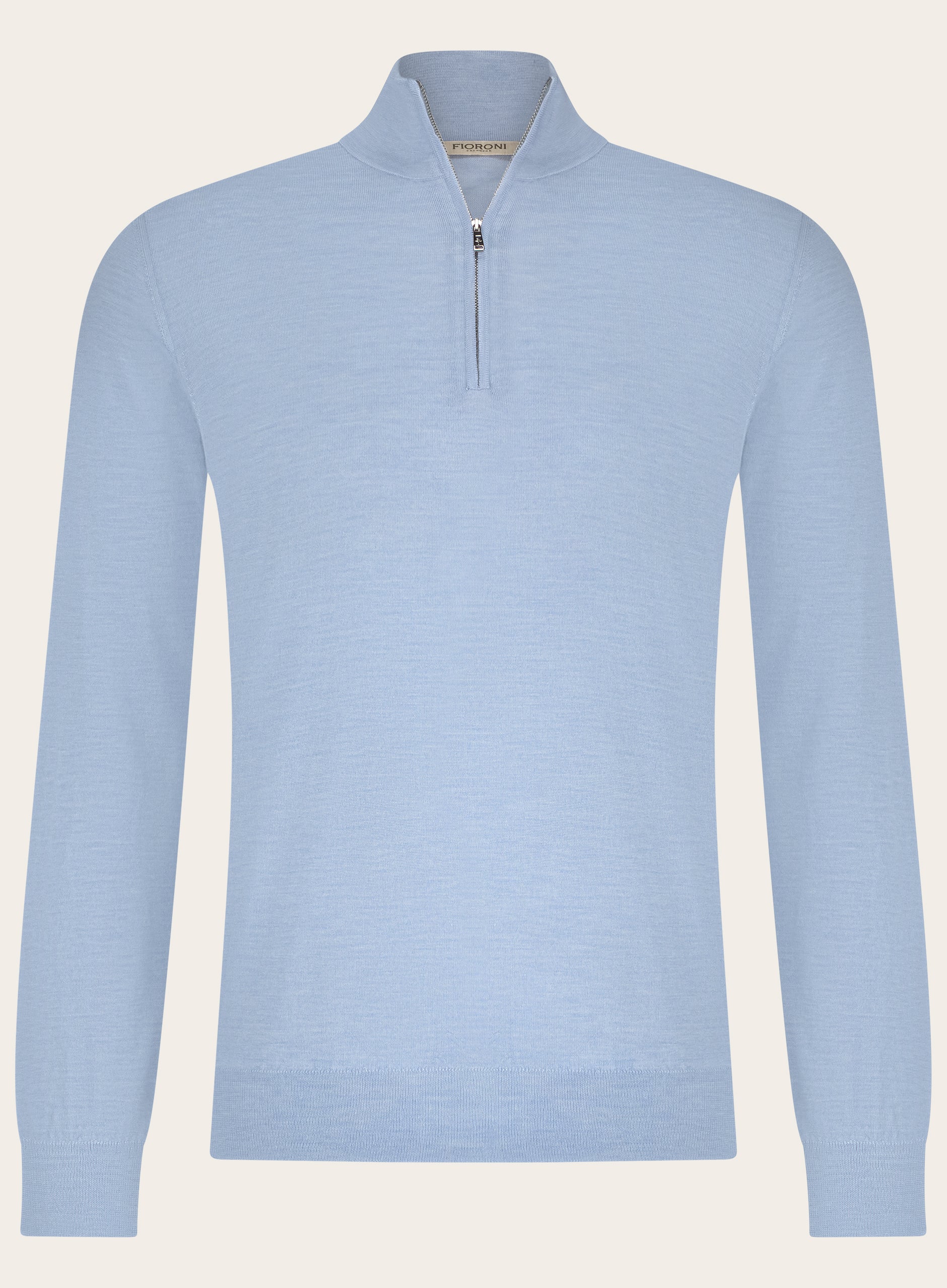 Half-zip ritsvest van cashmere en zijde | L.Blauw