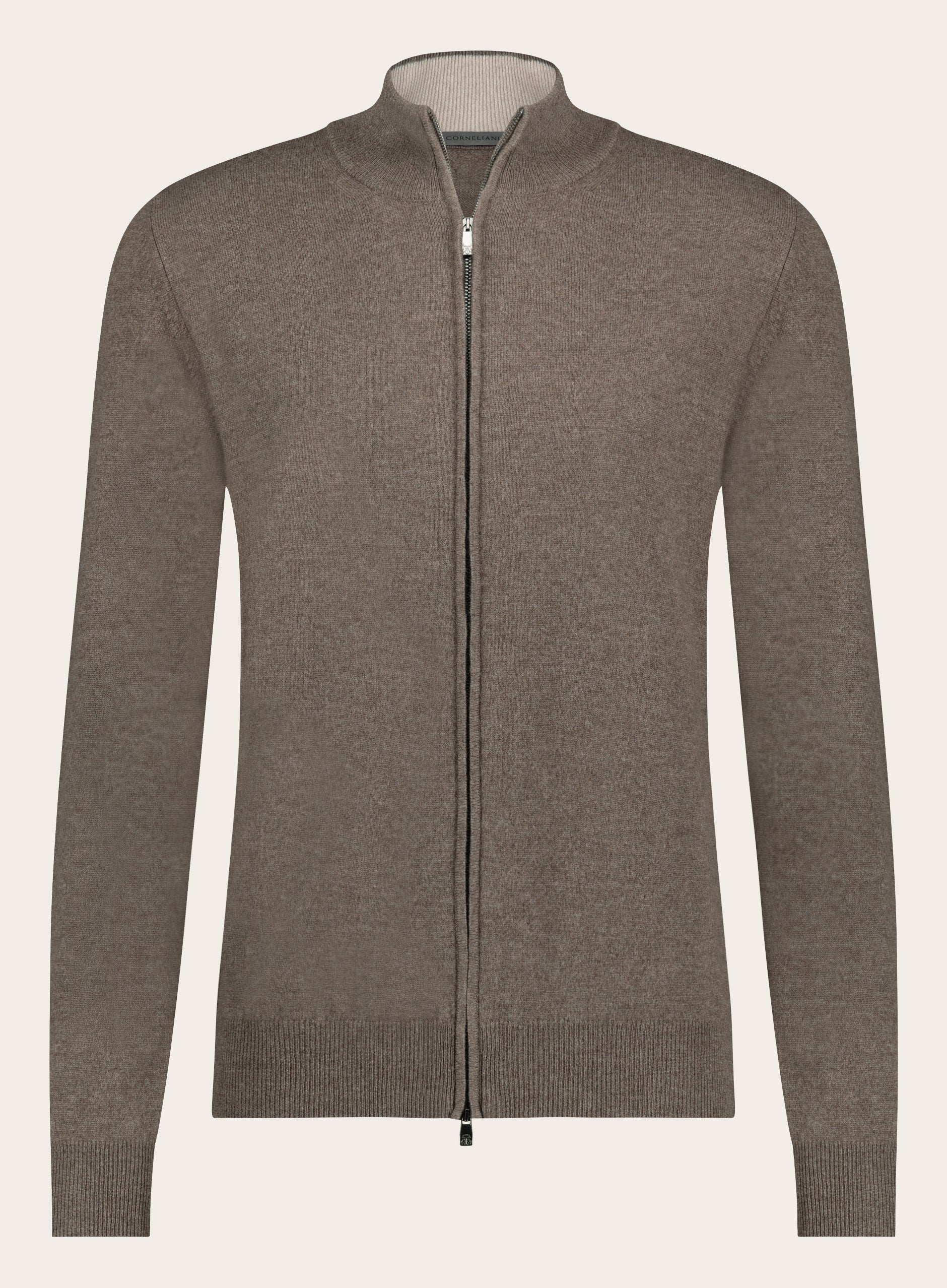 Ritsvest van wol en cashmere | TAUPE