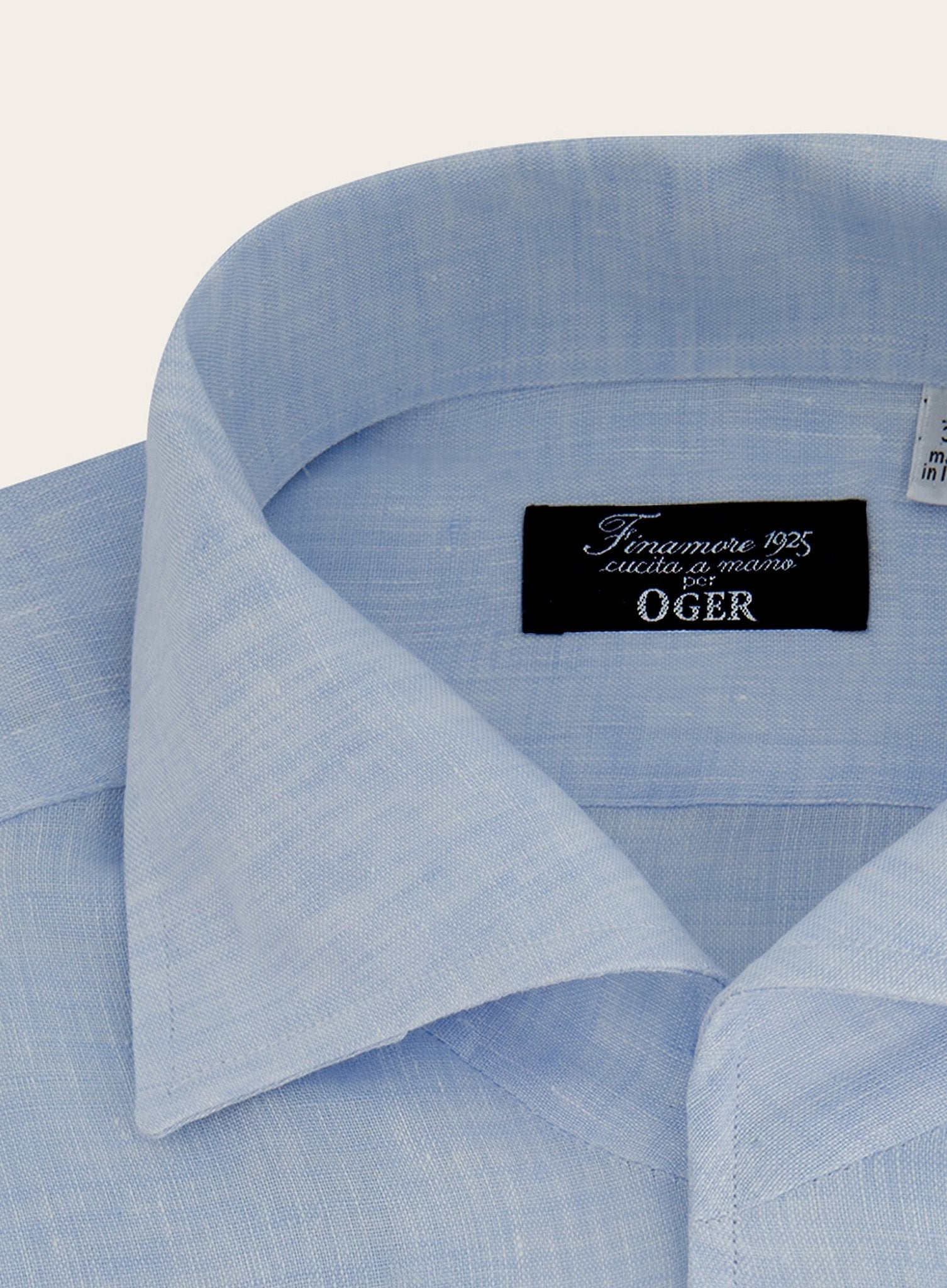 Linnen regular-fit overhemd | L.Blauw