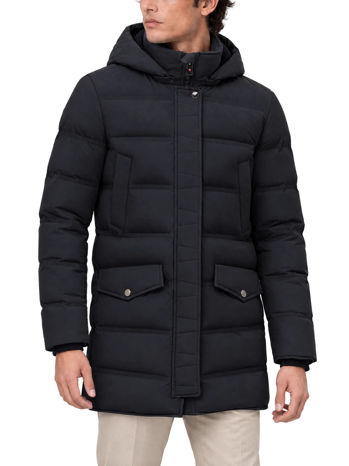 Parka in technische stof | FULL_WIDTH | MODEL | BLUE NAVY