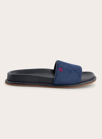 Suède slippers | Blauw