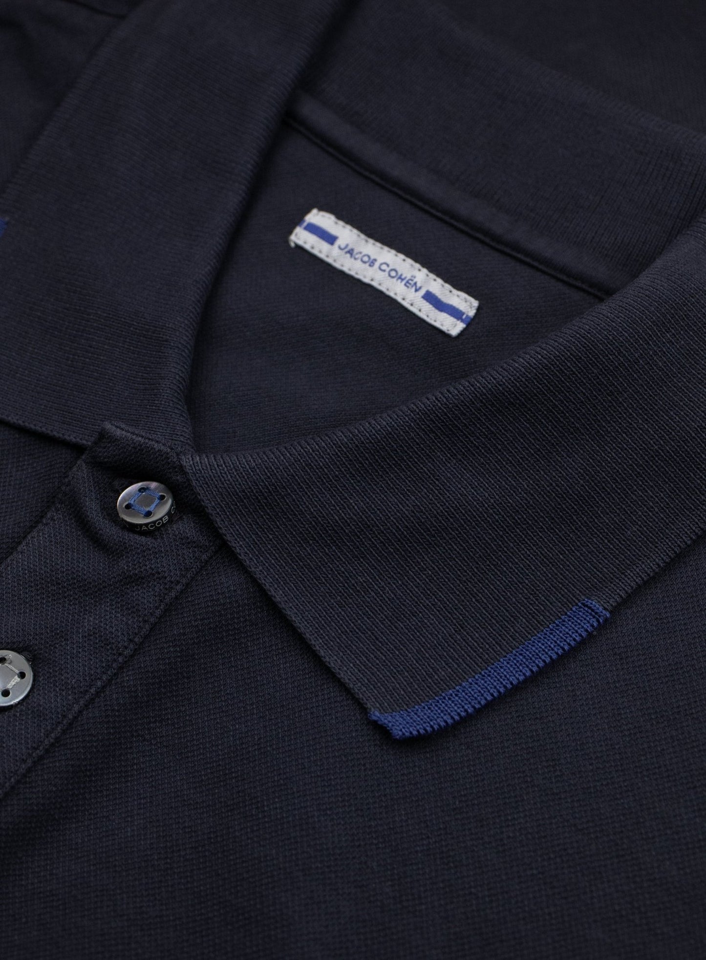 Regular-fit piqué polo | BLUE NAVY