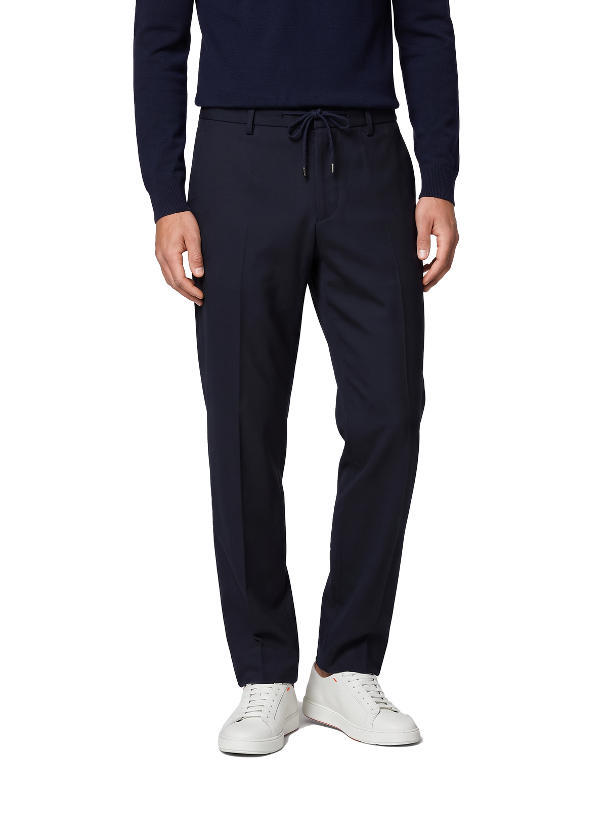 Jog pantalon in technische stof | FULL_WIDTH | BLUE NAVY