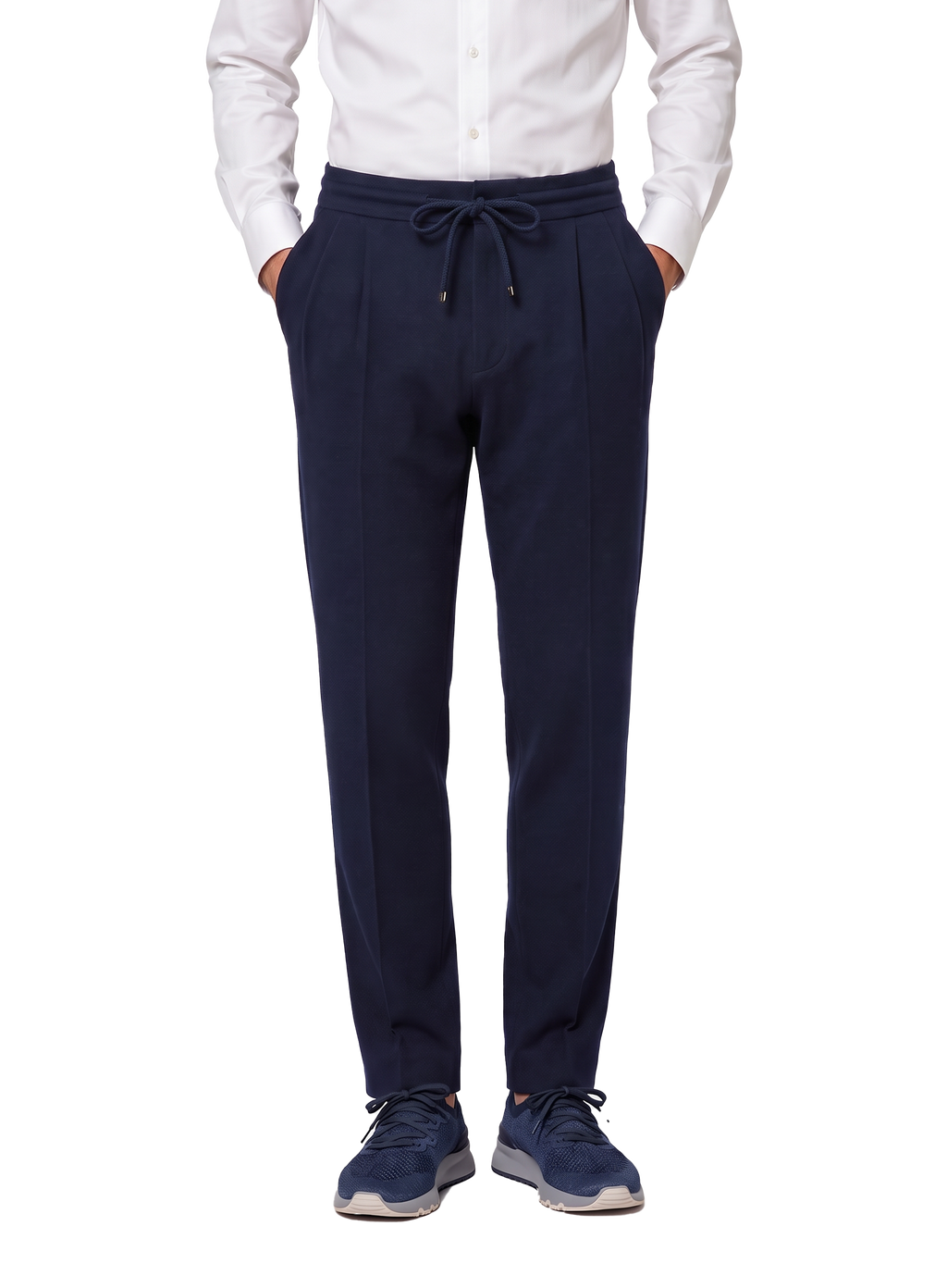 Pantaloni jogger uomo in lana | FULL_WIDTH | BLUE NAVY