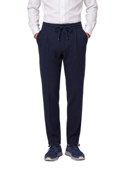 Pantaloni jogger uomo in lana | FULL_WIDTH | BLUE NAVY