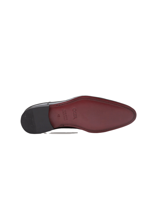 Lakschoenen in leer