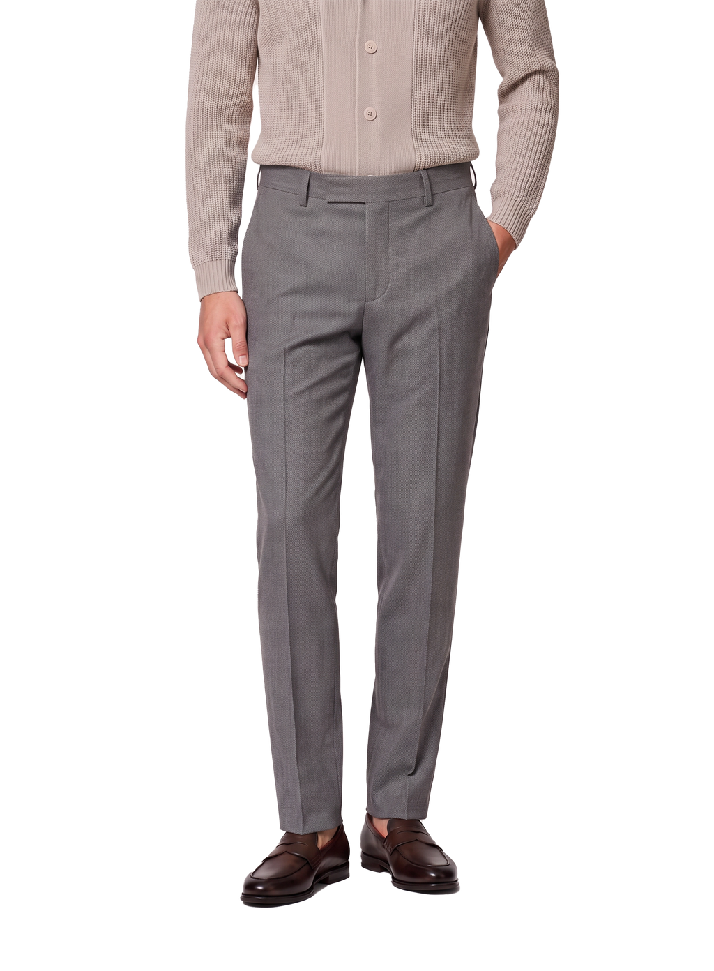Broek in wol cashmere stretch | FULL_WIDTH | L.Grijs