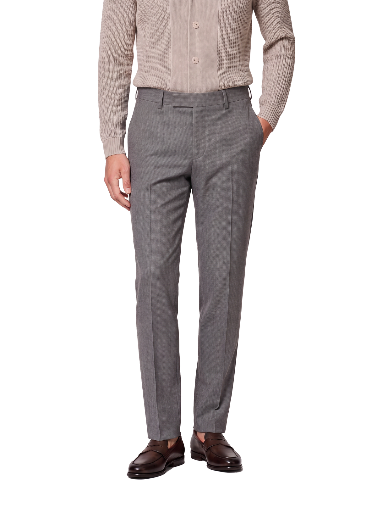 Broek in wol cashmere stretch | FULL_WIDTH | L.Grijs