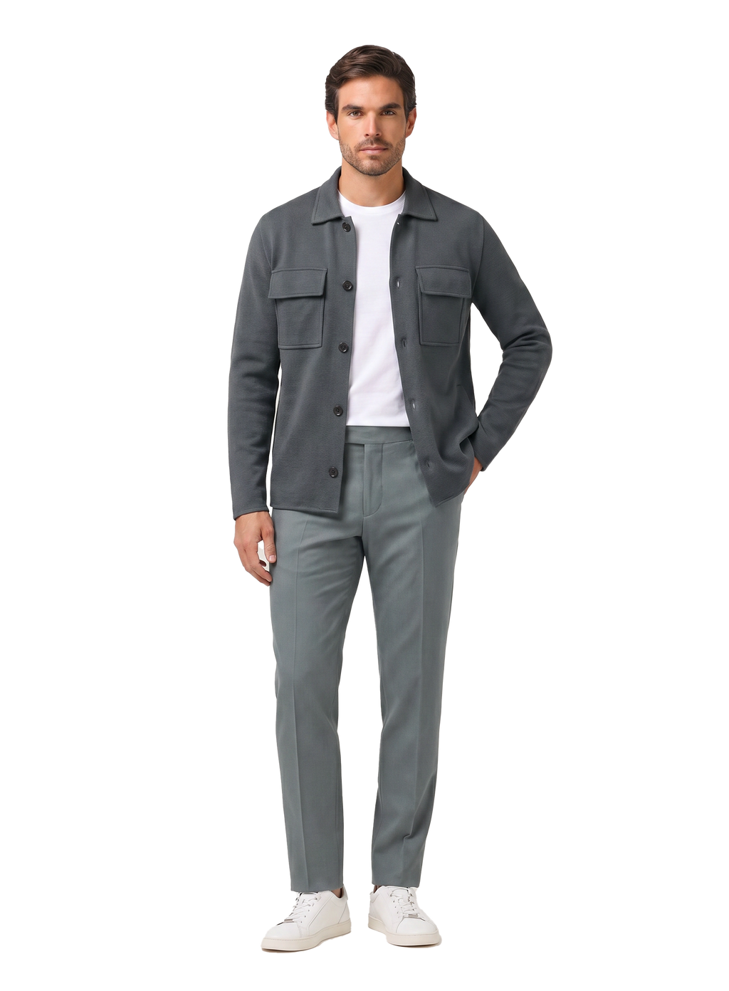Overshirt van katoen | Blauw